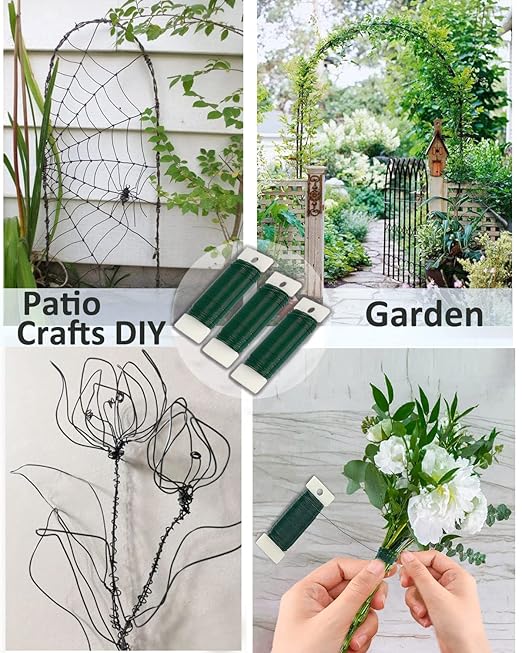 Green Floral Wire 3 Pack 117 Yards 22 Gauge Flexible Paddle Wire - Image 5