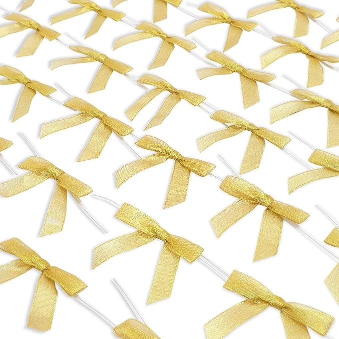 Bright Creations Gold Twist Tie Bows - Image 9