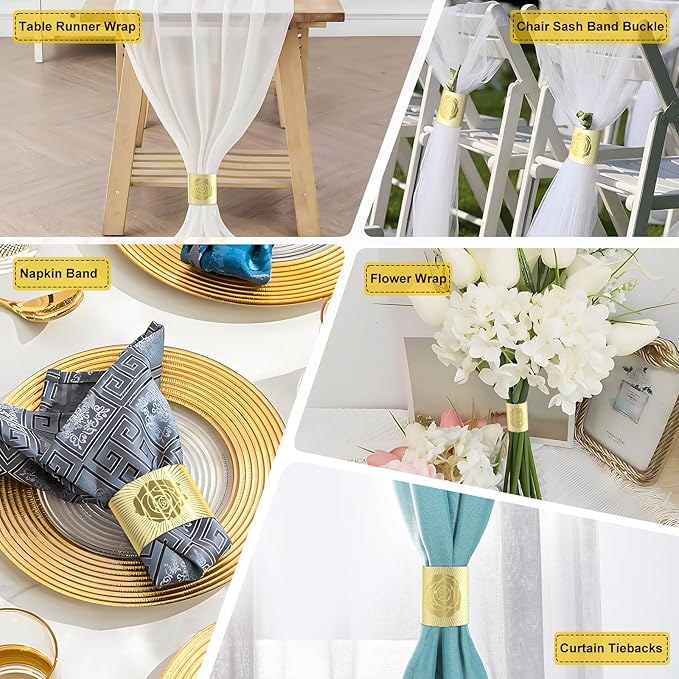Polymer Material Reusable Napkin Band, Glue-Free Tear-Proof Water Resistant - Image 2