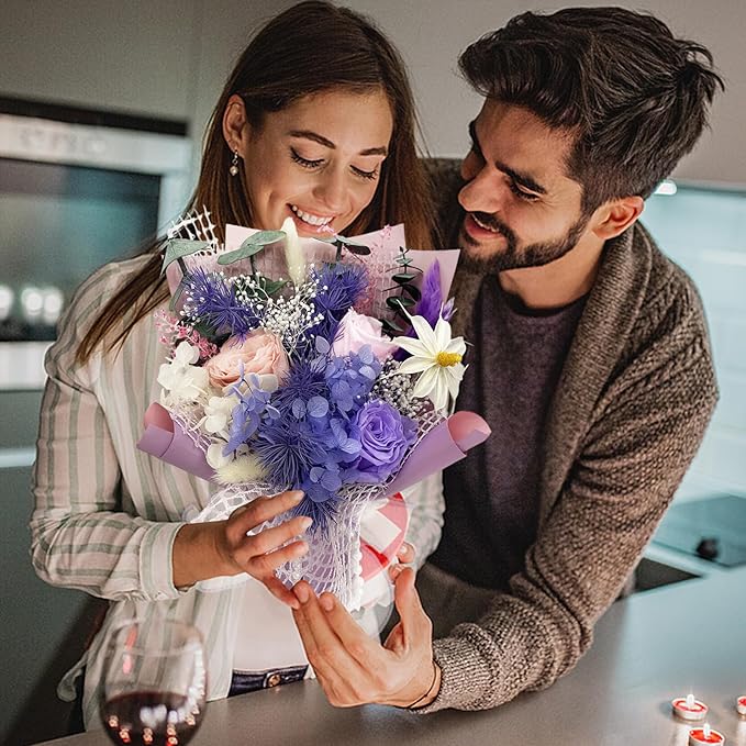 Preserved Flowers Bouquet Romantic Valentines Day Gift - Image 4