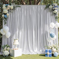 10ft x 10ft Silver Sequin Backdrop Curtain by CO-AVE