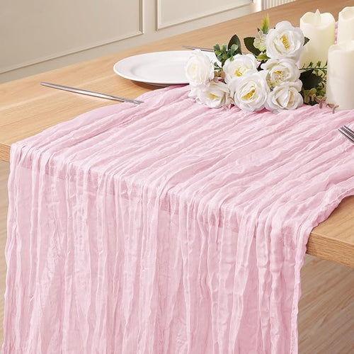 1 Pack Cheesecloth Table Runner 10Ft Christmas Gauze Boho Table Runners by HOME