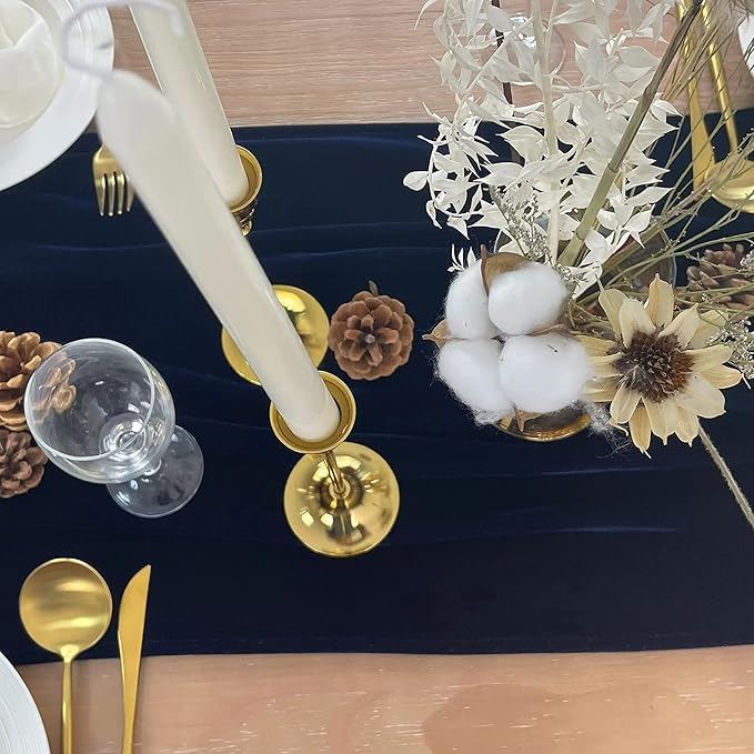 Velvet Table Runner, 5 Pack Luxurious Wedding Reception Decorations Soft Velvet - Image 5