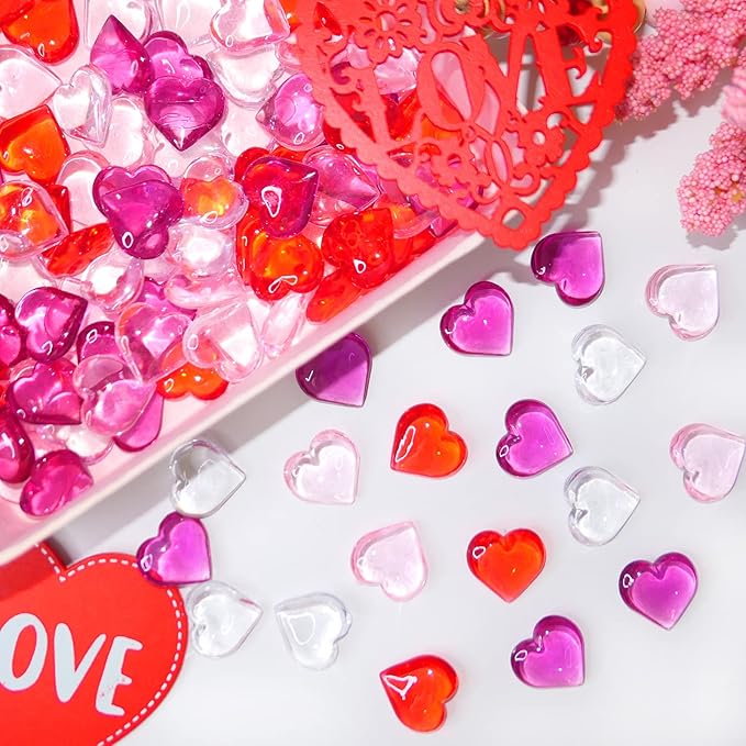 Acrylic Heart Gems for Valentine Vase Filler Decor, Table Scatter Decorations - Image 4