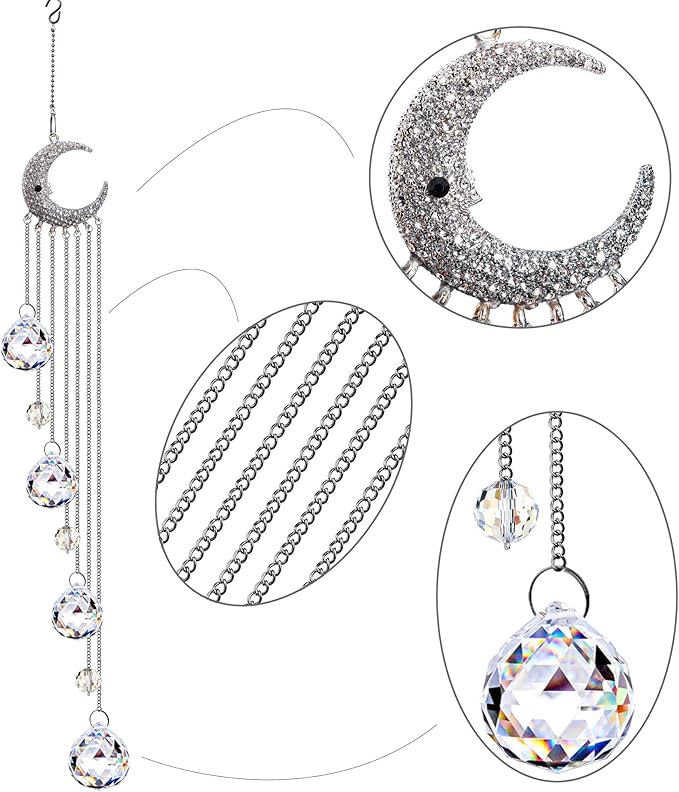 Hanging Clear Crystal Suncatcher Ornaments - Image 2