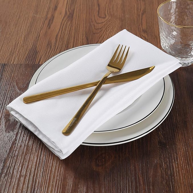 Cloth Napkins 20x20 inch Washable Polyester Dinner Napkins Soft Table Napkins - Image 6