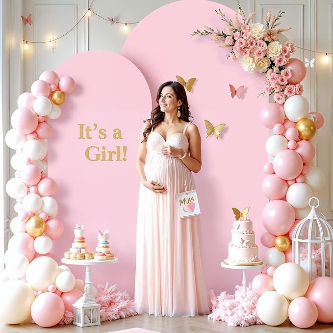 7.2FT 6FT Arch Backdrop Cover for Wedding, Birthday Party Decor, Chiara - Image 2