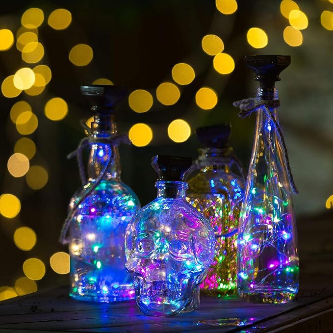 YJFWAL Upgraded 12 Pack Solar Wine Bottle Lights, 20 LEDs Waterproof Copper - Image 4