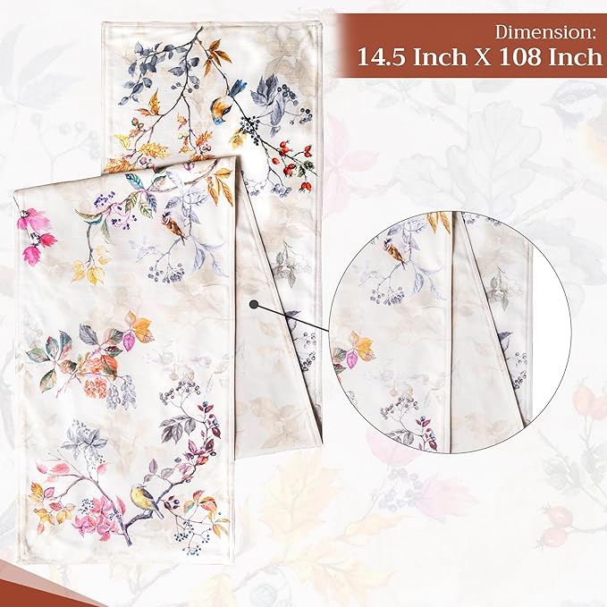Maison d' Hermine Table Runner 100% Cotton Double Layer Table Runners 108 - Image 4