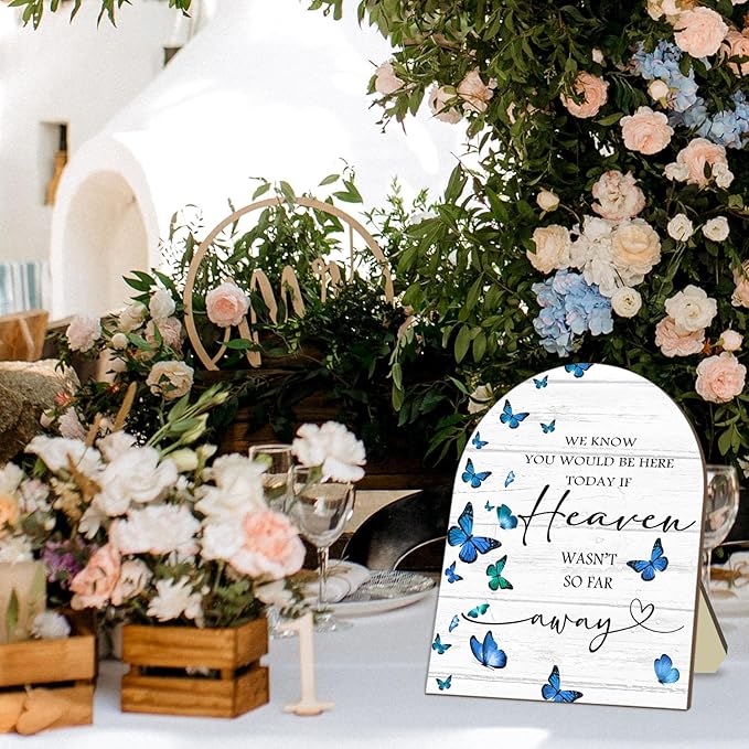 Memorial Sign for Wedding, Bridal Shower Table Decorative Sign, We Know You - Image 6