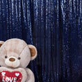 JYFLZQ Navy Blue Sequin Backdrop Curtains 8ft x 8ft 1 Panel Glitter Photo Booth by JYFLZQ