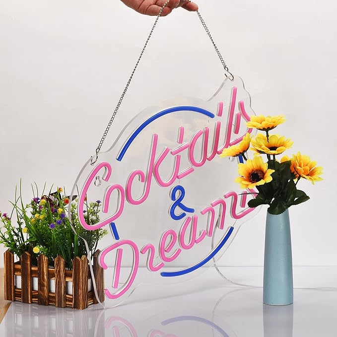 Cocktails and Dreams Neon Sign for Wall Decor Neon Signs - Image 5