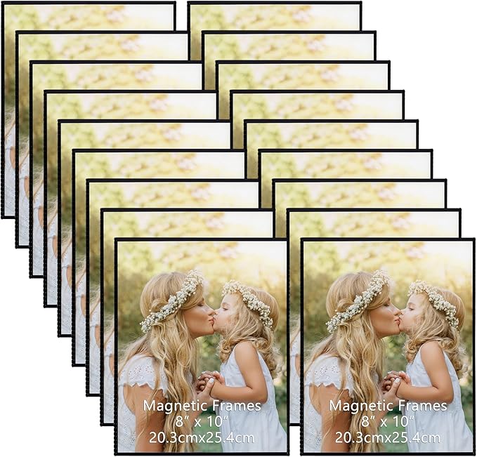 CRUGLA 18 Packs 8x10 Magnetic Picture Frames by CRUGLA