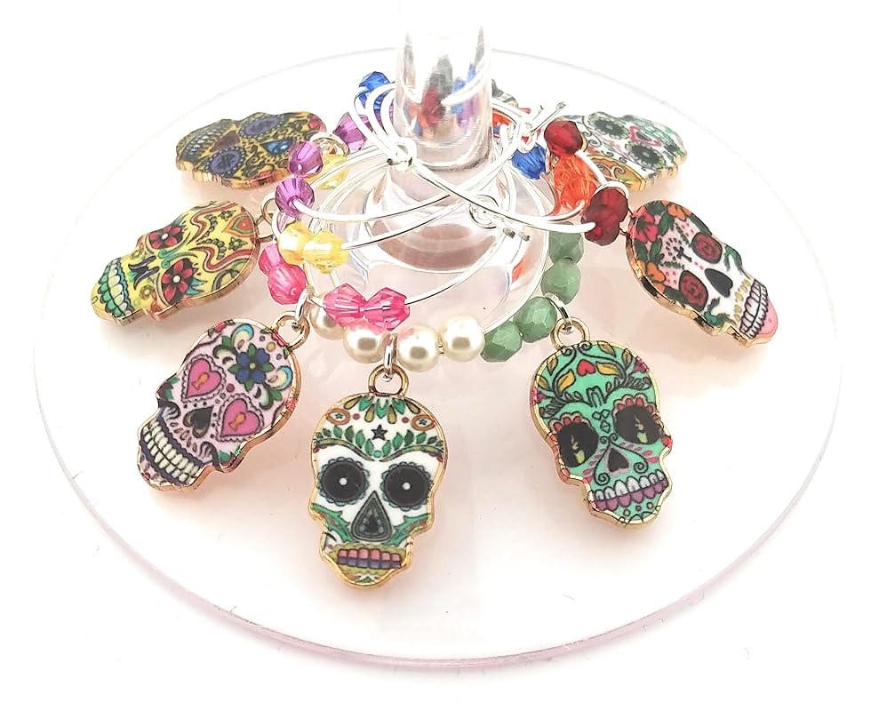 Cinco De Mayo Skull Wine Charms - Image 8
