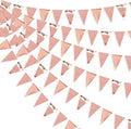 30Ft Rose Gold Party Decoration Rose Pink Triangle Pennant Banner Blush Pink by pinkblume