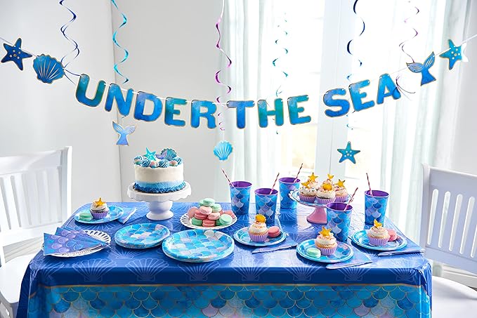 American Greetings Mermaid Party Supplies, Banner Decoration Kit - Image 3