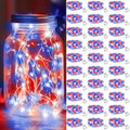 kolpop 30 Pack 4th of July Decor Patriotic Fairy Lights Battery Operated by kolpop