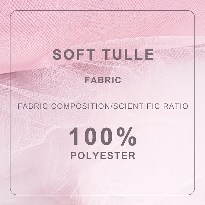 Baby Pink Tulle Fabric Roll Spool Bolt Large Tulle Wedding Party Decoration - Image 4
