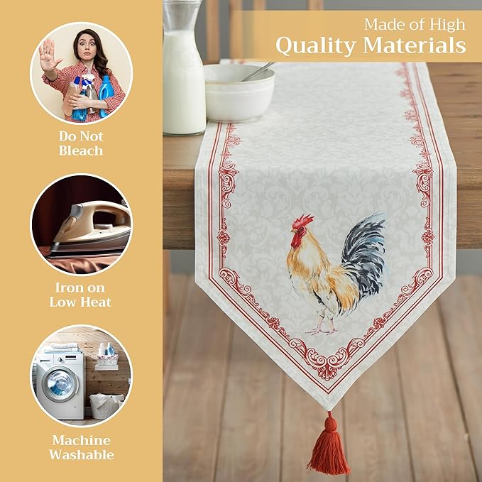 Maison d' Hermine Table Runner 100% Cotton Double Layer Table Runners 72 inches - Image 3