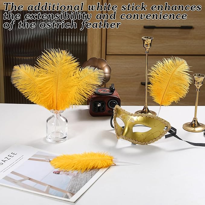 SOGUGOM Gold Craft Ostrich Feathers - Image 5