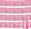 4 Pack 10 Feet Pink Foil Fringe Garland Metallic Tinsel Streamers Banner Wall by Ferwzsr