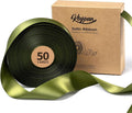 Green Satin Ribbon 1-1/2 Inch x 50 Yards Double-Faced by Keypan