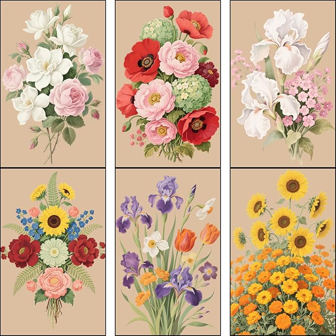 60pcs Flower Match Boxes, 2.25x1.42x0.59in Bulk Fall Spring Floral DIY Light - Image 4