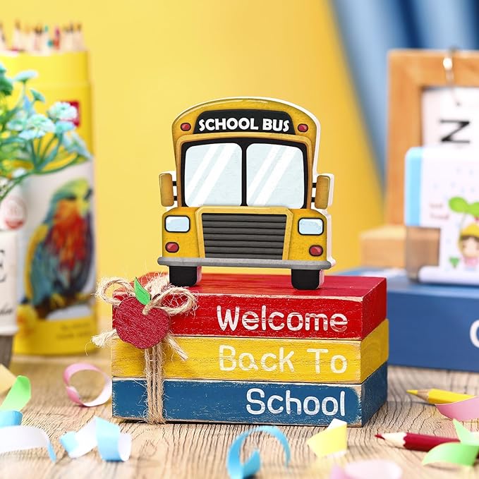 4 Pcs Back to School Table Decorations First Day of School Tiered Tray - Image 2