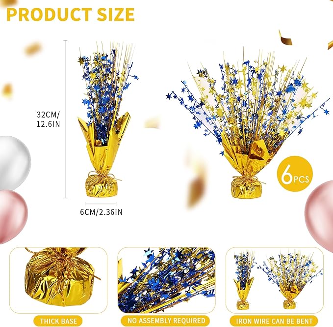 6 Pack Star Table Centerpieces for Party, Birthday Table Decorations for Kids - Image 7
