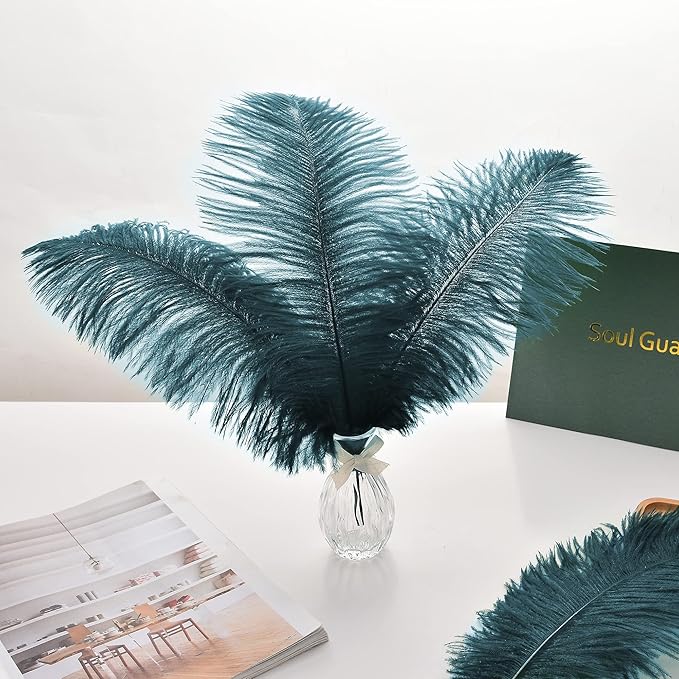 Ballinger Teal Ostrich Feathers Bulk - Image 3