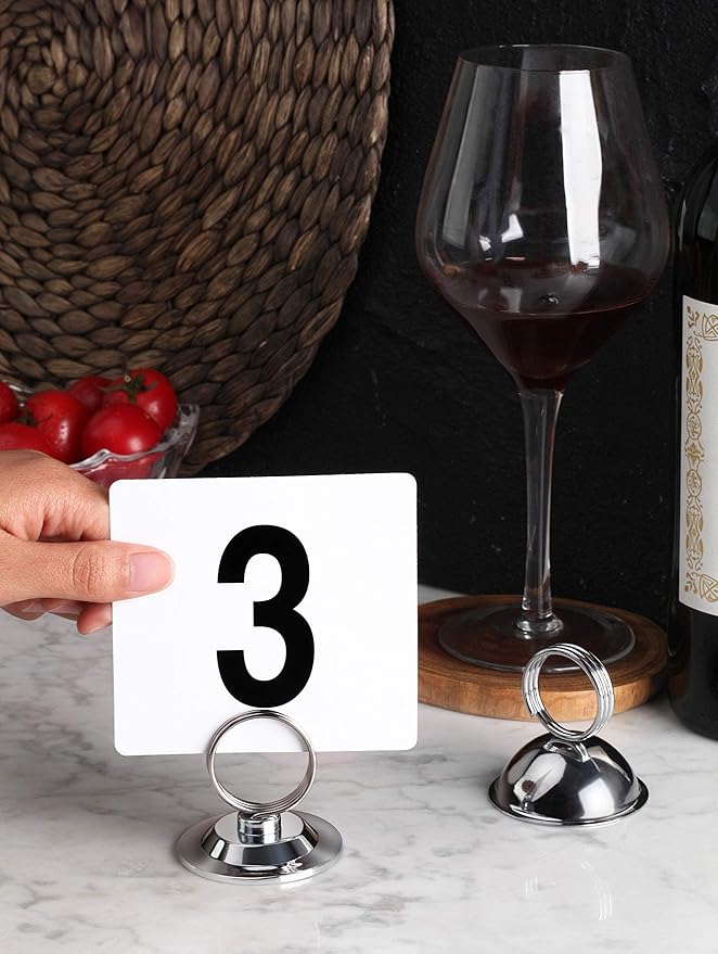 New Star Foodservice 23398 Ring-Clip Table Number Holder/Number Stand/Place - Image 7