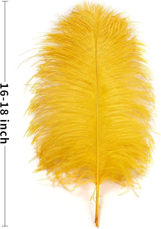 Larryhot Gold Large Ostrich Feathers - Image 4
