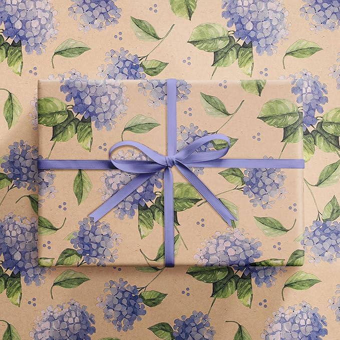 RUSPEPA Hydrangea Wrapping Paper - Image 3