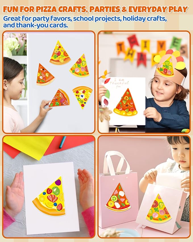 Aowplc 32 Sheets Make A Pizza Stickers - Image 7
