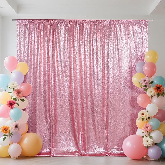 SquarePie Sequin Backdrop Curtain Not See Through Thick Glitter Background by SquarePie