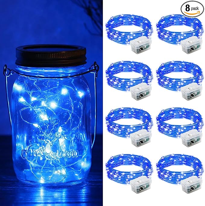 ZGWJ 8 Pack Fairy Lights Battery Operated, 7ft 20 Mini LED Fairy String Lights by ZGWJ