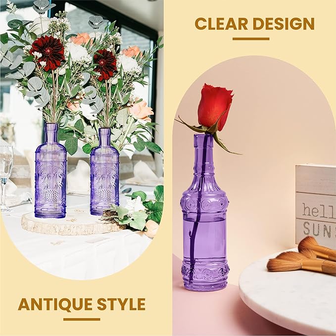 Assorted Purple Glass Bottles - Image 5