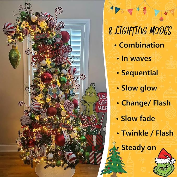 YEGUO 200 LED 66ft Christmas Lights Outdoor Waterproof, Warm White String Light - Image 5