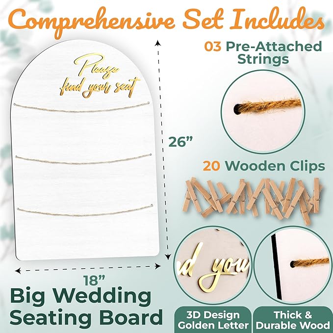 Wedding Seating Chart Board Display - Image 2