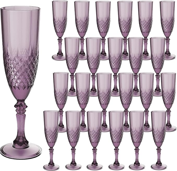 Plastic Champagne Flutes, for Halloween Weddings Bachelor Parties Toasting and by LEYIQUCHAMPAGNEWINEGLASSES