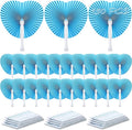 Unittype 150 Packs Wedding Paper Fans Heart Shaped Folding Handheld Fans by Unittype