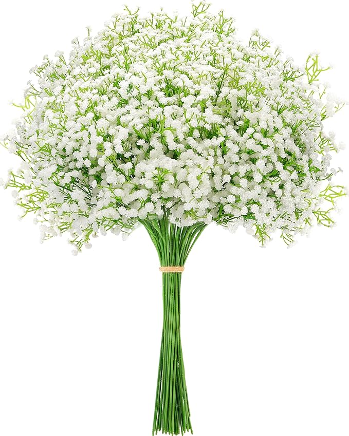 Babys Breath Artificial Flowers, Real Touch Babys Breath Flowers Artificial Bulk by MERIXMAS