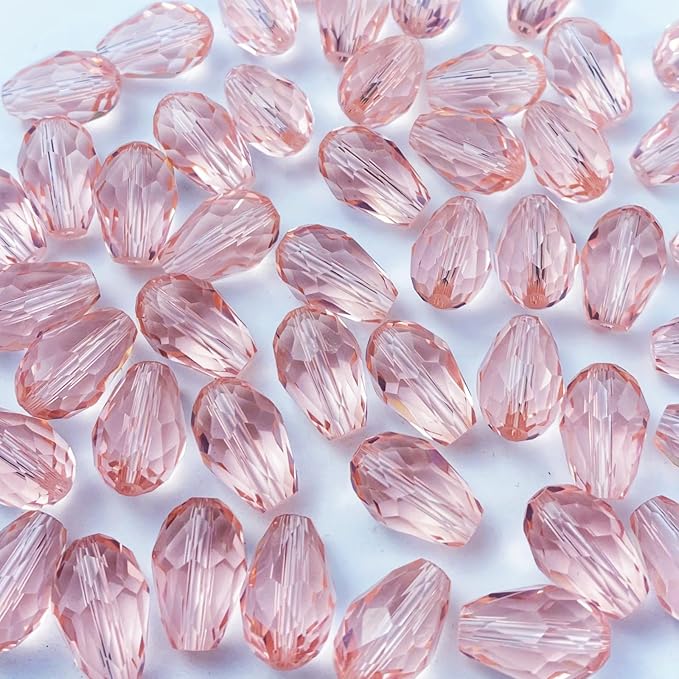 200pcs 4x6mm Teardrop Crystal Glass Beads Vertical Hole Faceted Glass Teardrop by ChooseBeadsChooseHonkoolly