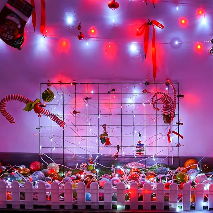 YEGUO 165ft 500 LED Red and White Christmas Lights Outdoor Waterproof, 8 Modes - Image 7