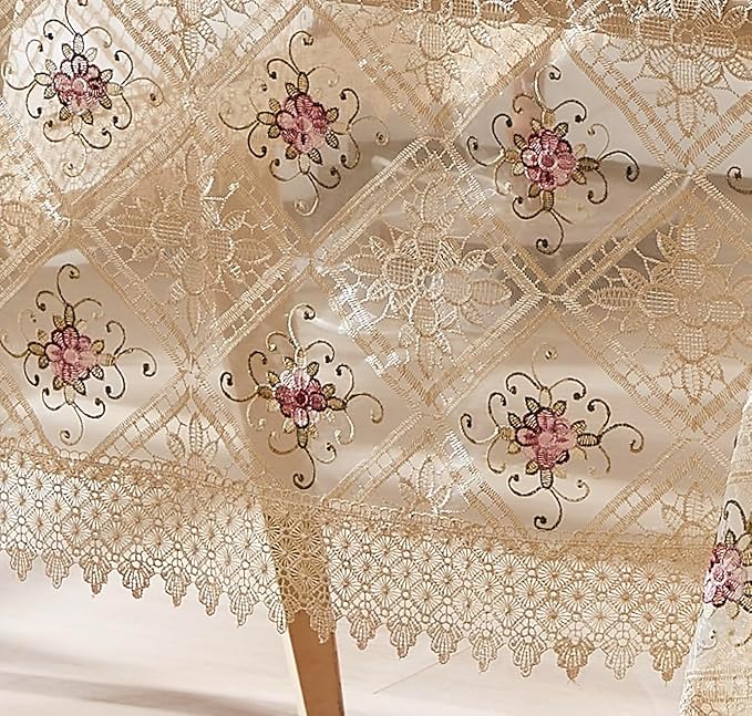 Warm Home Designs 60 x 84 Rectangular Tablecloth. Use Gold Macrame Tablecloth - Image 3