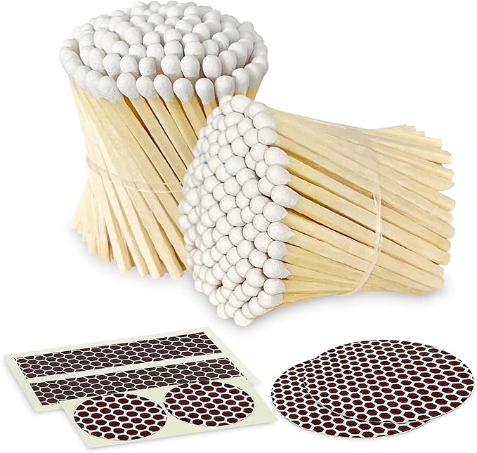 2" Classic White Tip Safety Matches | 200+ Bulk Artisan Matchsticks by ThankfulGreetings