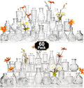 Arme Glass Bud Vase Set of 60 Pcs, Small Clear Glass Bud Vases in Bulk by Arme