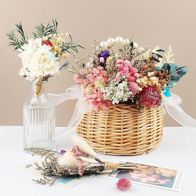 10Pcs Mini Dried Flower Bouquet Colourful Natural Boho Dried Flowers Set Mini - Image 4