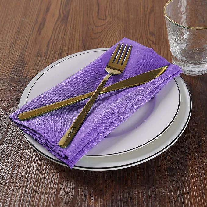 Cloth Napkins 20x20 inch Washable Polyester Dinner Napkins Soft Table Napkins - Image 6