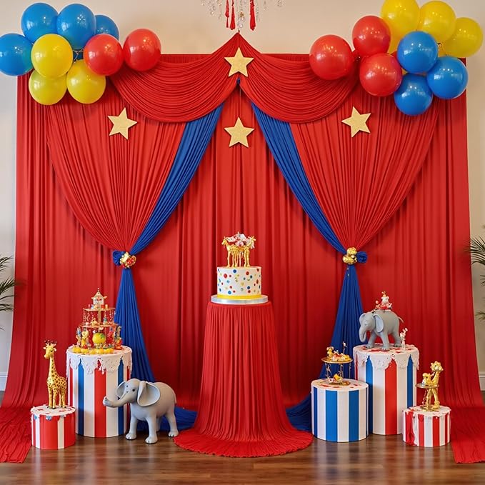 10 Panels 5x10ft Red Backdrop Curtains - Image 5